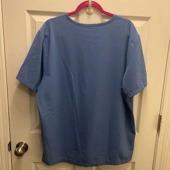 Figs Technical Collection Mens XL Big Sky Chisec Blue 2 Pocket Medical Scrub Top - Picture 3 of 3